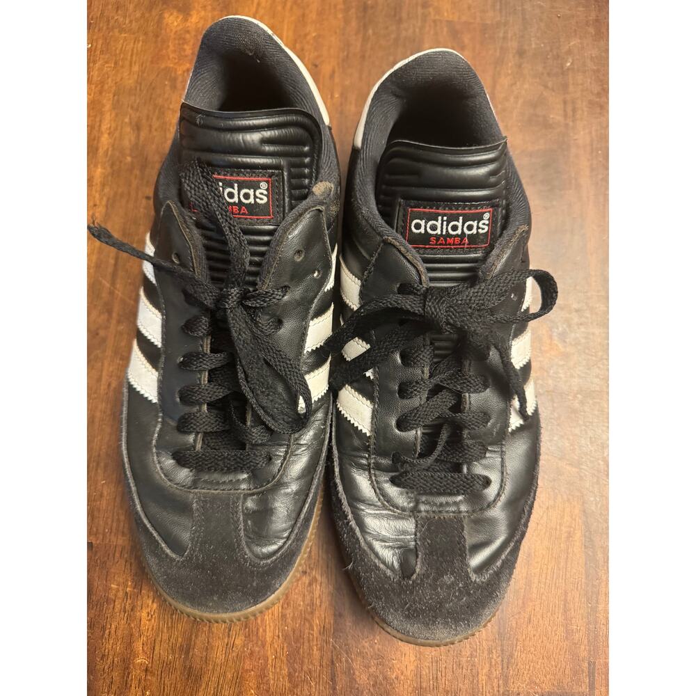 Adidas black and white sambas men's size 8